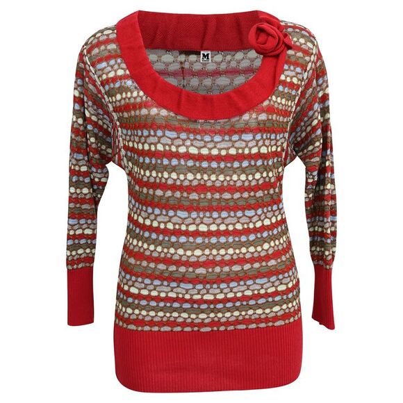 M Missoni Knit Sleeveless Top in Multicolor Cotton
